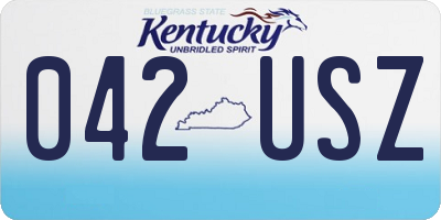 KY license plate 042USZ