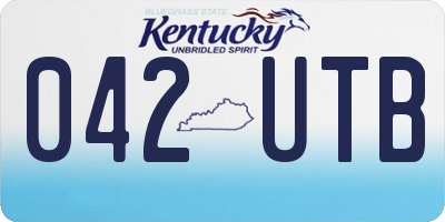 KY license plate 042UTB