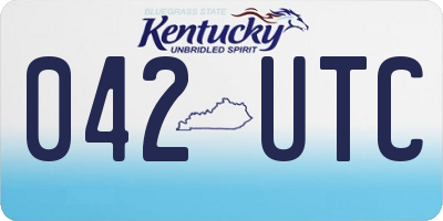 KY license plate 042UTC