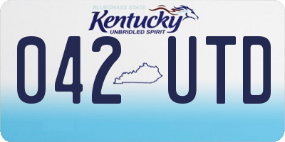 KY license plate 042UTD