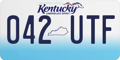 KY license plate 042UTF