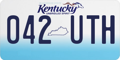 KY license plate 042UTH