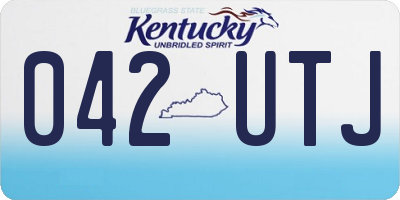 KY license plate 042UTJ