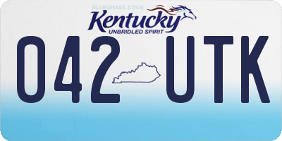KY license plate 042UTK