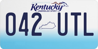 KY license plate 042UTL