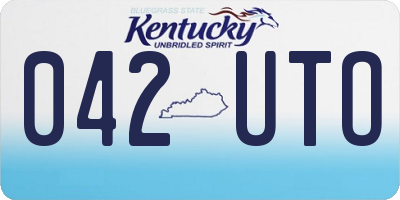 KY license plate 042UTO