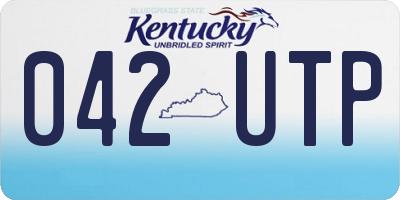 KY license plate 042UTP