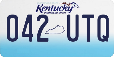 KY license plate 042UTQ