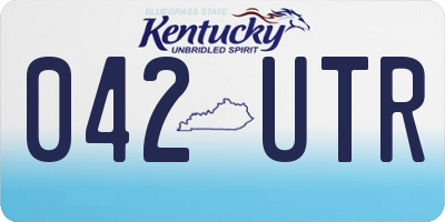 KY license plate 042UTR