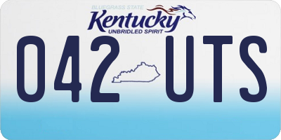 KY license plate 042UTS