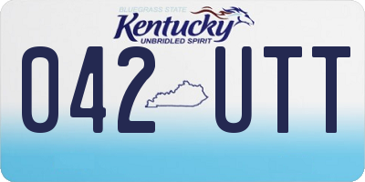 KY license plate 042UTT