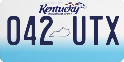KY license plate 042UTX