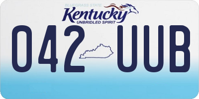 KY license plate 042UUB