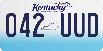 KY license plate 042UUD