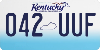 KY license plate 042UUF