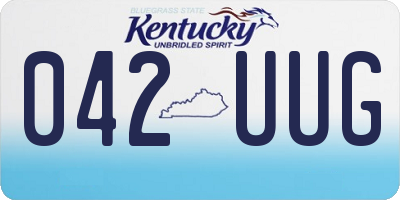 KY license plate 042UUG