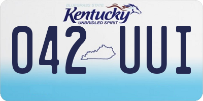 KY license plate 042UUI