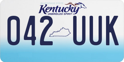 KY license plate 042UUK