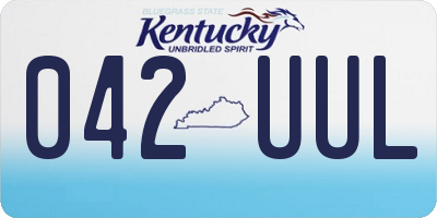 KY license plate 042UUL