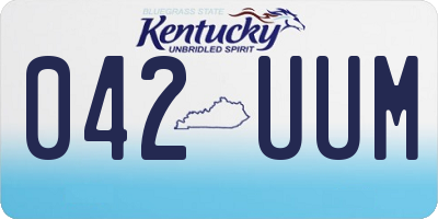 KY license plate 042UUM