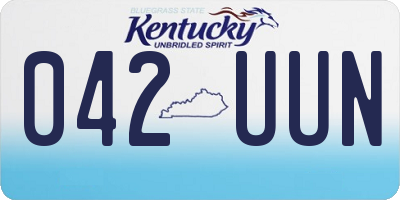 KY license plate 042UUN