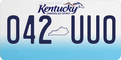 KY license plate 042UUO