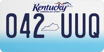 KY license plate 042UUQ