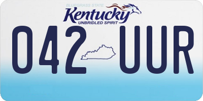 KY license plate 042UUR
