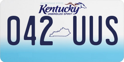 KY license plate 042UUS