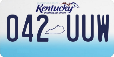 KY license plate 042UUW
