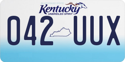 KY license plate 042UUX