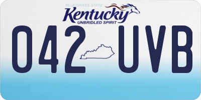 KY license plate 042UVB