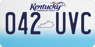 KY license plate 042UVC