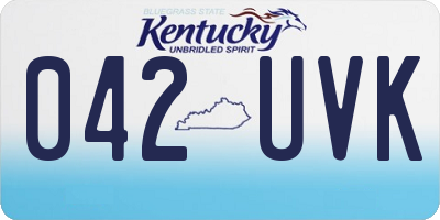 KY license plate 042UVK