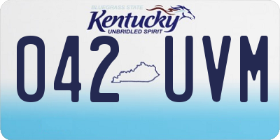KY license plate 042UVM
