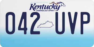 KY license plate 042UVP