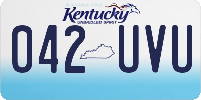 KY license plate 042UVU