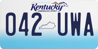 KY license plate 042UWA