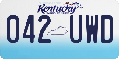 KY license plate 042UWD