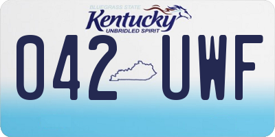 KY license plate 042UWF