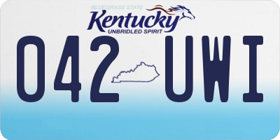 KY license plate 042UWI