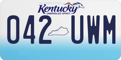 KY license plate 042UWM