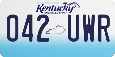 KY license plate 042UWR