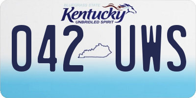 KY license plate 042UWS