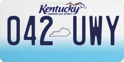 KY license plate 042UWY