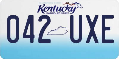 KY license plate 042UXE