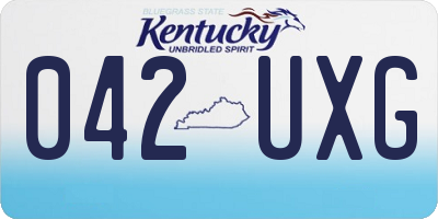 KY license plate 042UXG