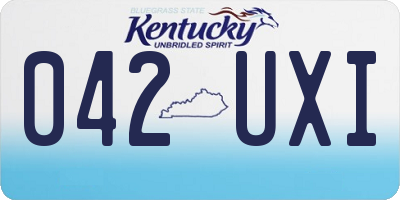 KY license plate 042UXI