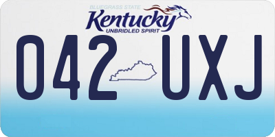 KY license plate 042UXJ