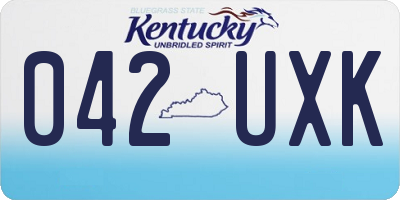 KY license plate 042UXK